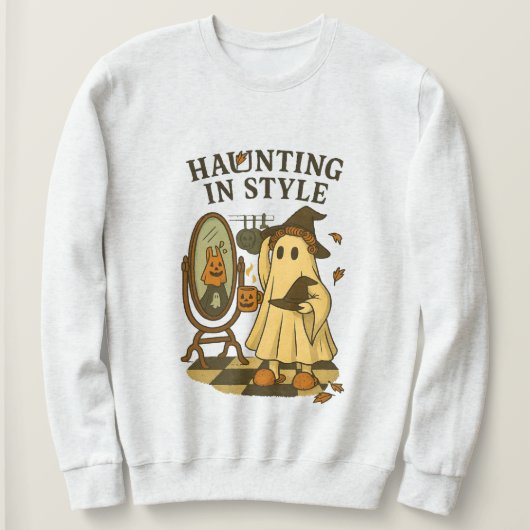 グウェンドリン幽霊はハロウィーンの為の釉薬を得ている！ スウェットシャツ (デザイン正面)