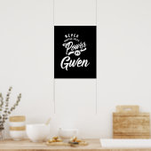 グウェンパーソナライズされたネーム誕生日ギフト ポスター (キッチン)