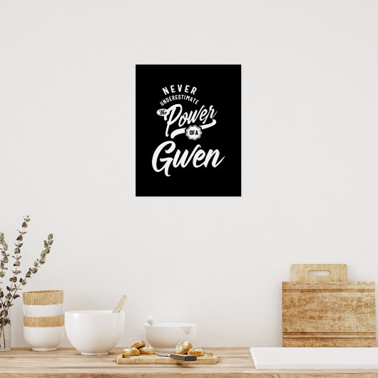 グウェンパーソナライズされたネーム誕生日ギフト ポスター (キッチン)