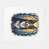 グウルグレイハウンドダッシュ フリースブランケット (正面(横))