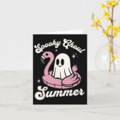 グウルサマー不気味キュート幽霊フラミンゴサマービブ カード (黄色い花)