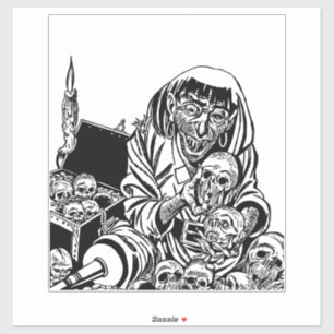 グウルゾンビ海賊の宝モンスターのホラーアート シール