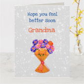 グェットウェルおばあちゃんデザイン カード (黄色い花)