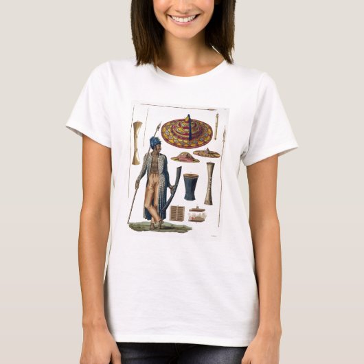 グエベ島の戦士と先住民 Tシャツ (正面)