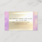 グエレガントラモモダンハウス金ゴールドホログラフィックロータス 名刺 (裏面)