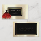 グエレガントラモモダンハウス，ブルゴーニュGllitterドレス 名刺 (正面/裏面)