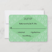 グエレガントリー華美ダマスククラシックフォーマル結婚ズ 出欠カード (正面)