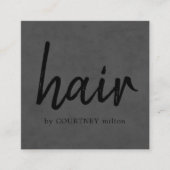 グエレガントレーホワイト美容師スクエア スクエア名刺 (正面)