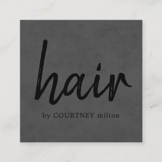 グエレガントレーホワイト美容師スクエア スクエア名刺 (正面)