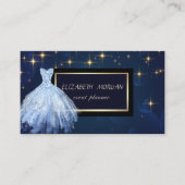 グエレガントロモダンモルーズスターズブルードレス 名刺 (正面)