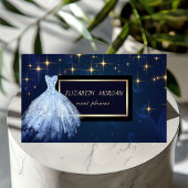 グエレガントロモダンモルーズスターズブルードレス 名刺