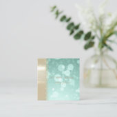 グエレガントロモダンモルーズ,フェイク金ゴールド,《写真》ぼけ味,レース スクエア名刺 (スタンド正面)