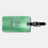 グエレガントロモノグラムのグブラシ仕上げ金属 ラゲッジタグ (正面横)