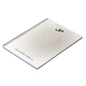 グカスタムラマーモモダンノグラムエレガントテンプレート ノートブック (左側)