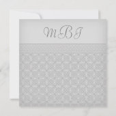 グカスタムリーンケルト結び目模様スクエア結婚式招待状 招待状 (裏面)