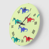 グカラフルリーン ラージ壁時計 (傾斜)