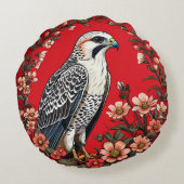 グカラフルルファルコン鳥 ラウンドクッション (裏面)