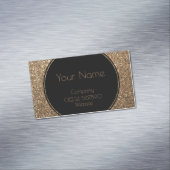グクラシックラマーギャツビーブラックアンド金ゴールドグリッター マグネット名刺 (インサイチュ)