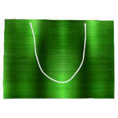 グクラシックリーン金ゴールドのパーソナライズされた卒業 ラージペーパーバッグ (裏面)