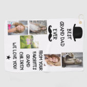 グクールロン最高のドパパEver Black Script Photo ゴルフタオル (横)