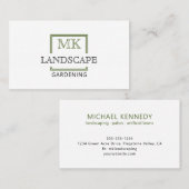 グシンプルリーン壊れた正方形造園 名刺 (正面/裏面)