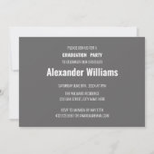 グシンプルレイ写真卒業パーティー 招待状 (裏面)