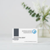 ·グシンプルレー·カラム·ストライプ採用コンサルタント 名刺 (スタンド正面)