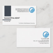 ·グシンプルレー·カラム·ストライプ採用コンサルタント 名刺 (正面/裏面)