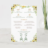 グジャラート結婚式 プログラムはヒンドゥー教結婚のガイドとして プログラム (裏面)