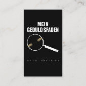 グジュデスファデンスプルーチキーヌゲドゥルドフラウエンフモル 名刺 (正面)