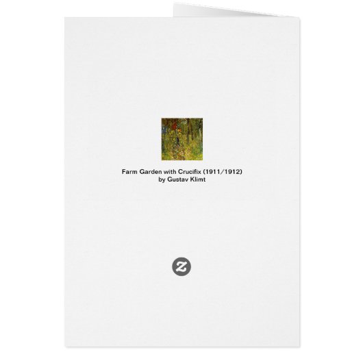 グスタフによる十字付きファームガーデンクリムト (裏面)