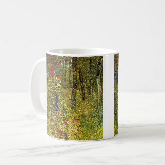 グスタフによる十字付きファームガーデンクリムト コーヒーマグカップ (正面左)