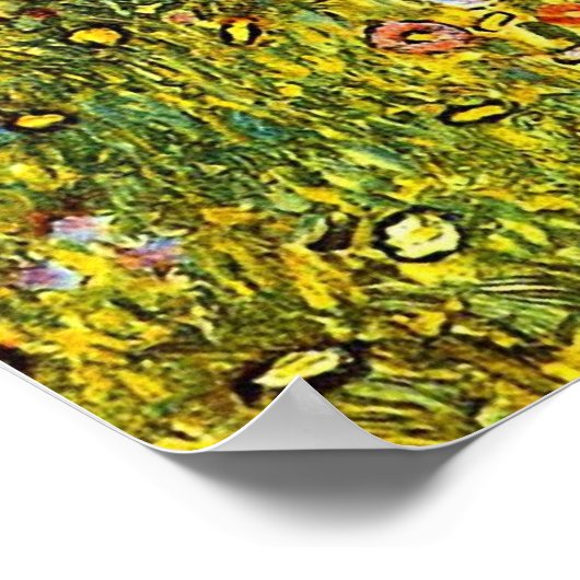 グスタフによる十字付きファームガーデンクリムト ポスター (角)