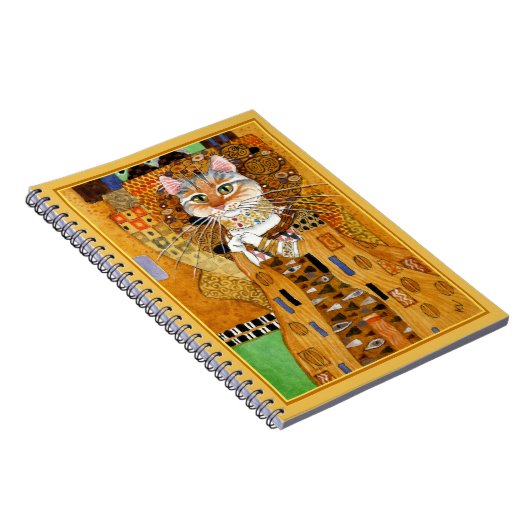 グスタフのクリムトかわいい猫のからかいのノート ノートブック (右側)