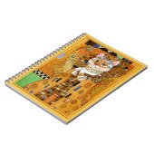 グスタフのクリムトかわいい猫のからかいのノート ノートブック (左側)