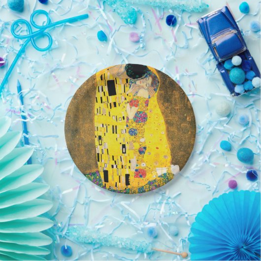 グスタフのクリムトによるキス ペーパープレート (パーティー)