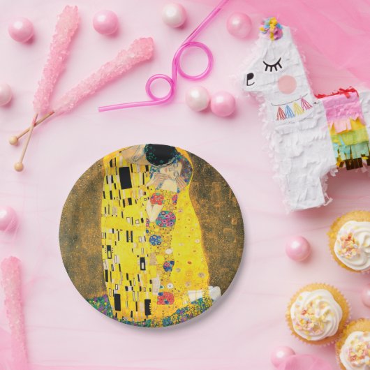 グスタフのクリムトによるキス ペーパープレート (パーティー)