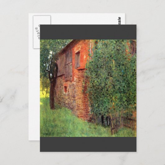 グスタフのクリムトによるAtterseeの部屋の農家 ポストカード (正面/裏面)