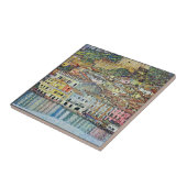 グスタフのクリムトによるGardaseeのMalcena タイル (側面)