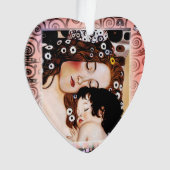 グスタフのクリムトのコラージュによる母そして子供 オーナメント (正面)