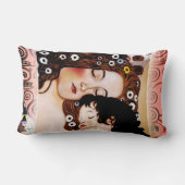 グスタフのクリムトのコラージュによる母そして子供 ランバークッション (裏面)