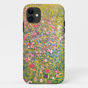 グスタフのクリムトのピンクの花 iPhone 11 ケース