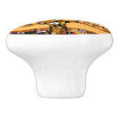 グスタフのクリムトのファインアートによる生命の樹 セラミックノブ (側面)