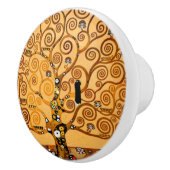 グスタフのクリムトのファインアートによる生命の樹 セラミックノブ (右)