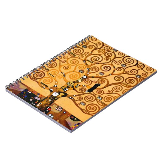 グスタフのクリムトのファインアートによる生命の樹 ノートブック (左側)