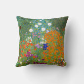 グスタフのクリムトのヴィンテージの花柄による花園 クッション (裏面)