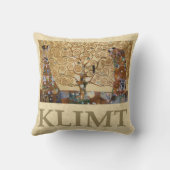 グスタフのクリムトの生命の樹 クッション (裏面)