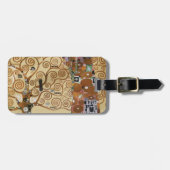 グスタフのクリムトの生命の樹 ラゲッジタグ (正面横)