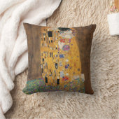 グスタフのクリムトの芸術のクッション。 キス クッション (ブランケット)