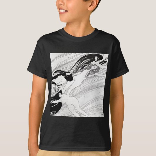 グスタフのクリムトの~の魚の血 Tシャツ (正面)